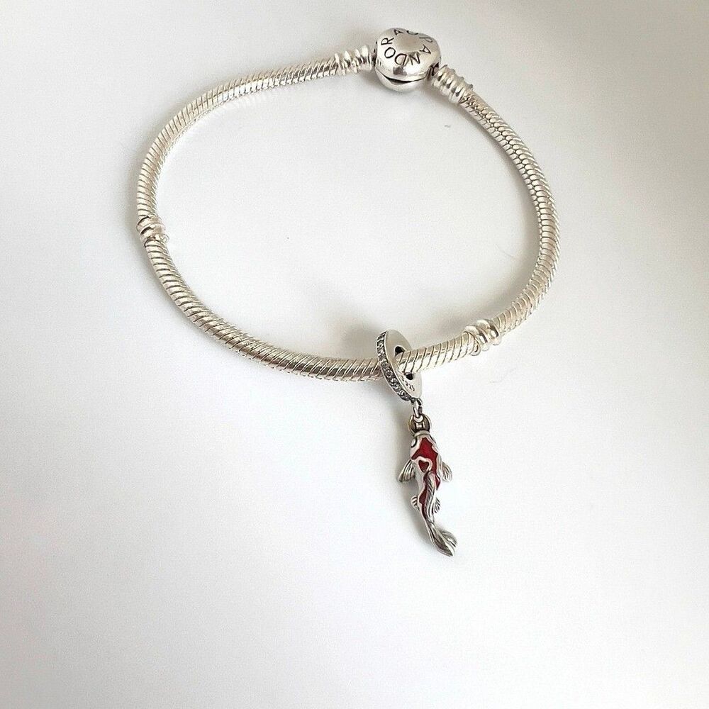 Lucky Koi Fish Lucky Carp S925 Sterling Silver Pandora Moments Compatible Charm - Picture 3 of 10